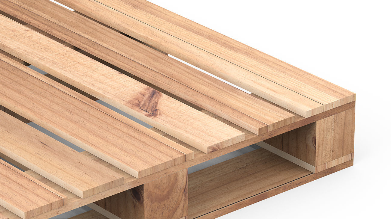 3d Pallet wooden Low-poly 3D model_1