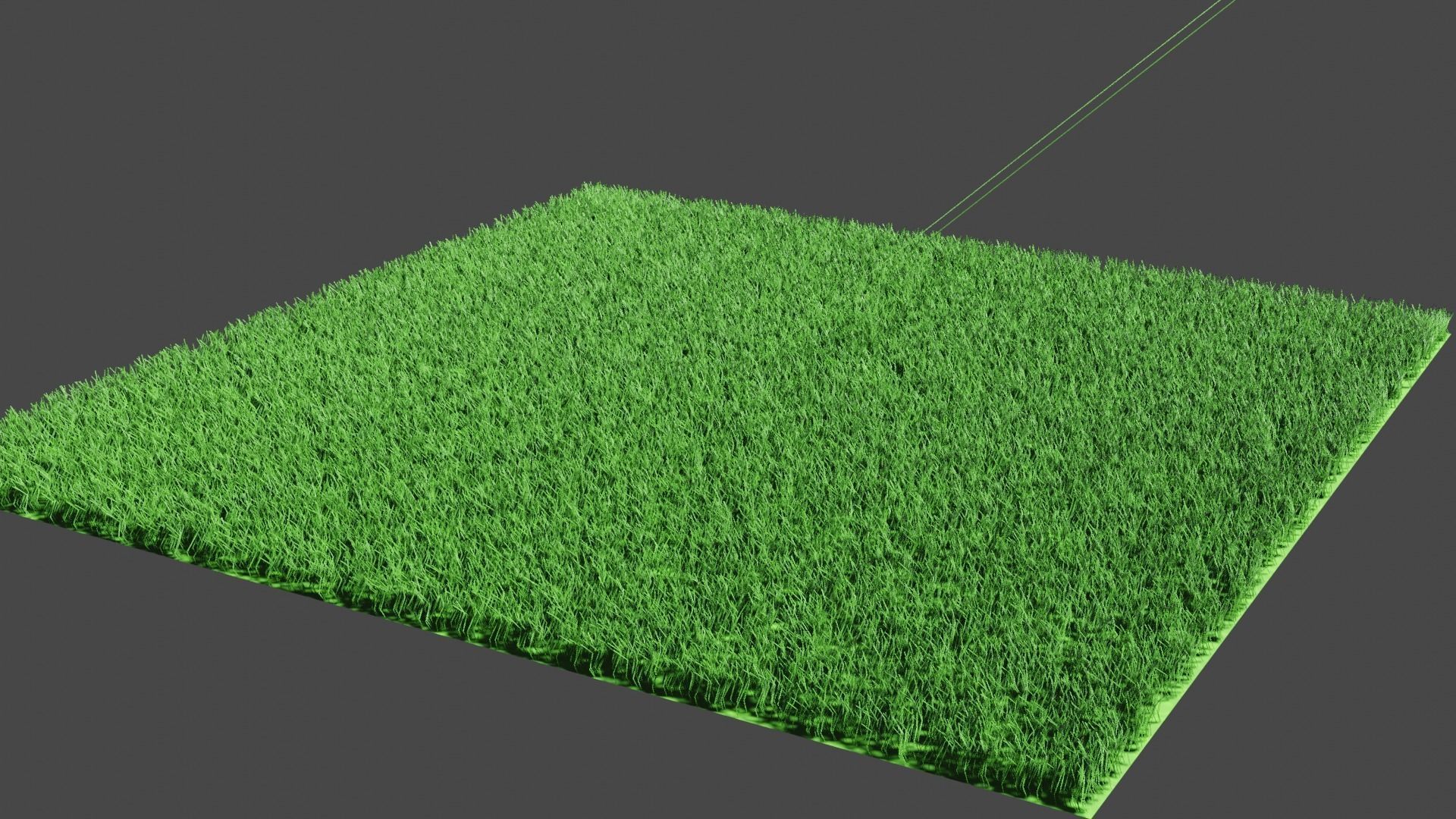 Grass ground Lawn Low-poly 3D model_3
