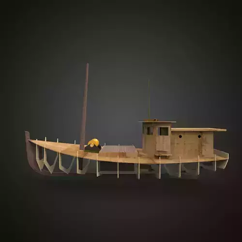 Traditional building ship 3D model