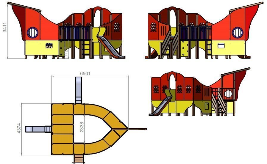 Playground ship BRIG 3D model_2