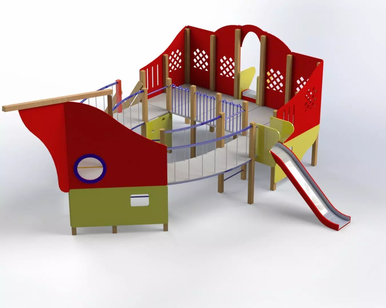 Playground ship BRIG 3D model_0