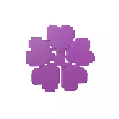Pixel Flower Symbol v1 003