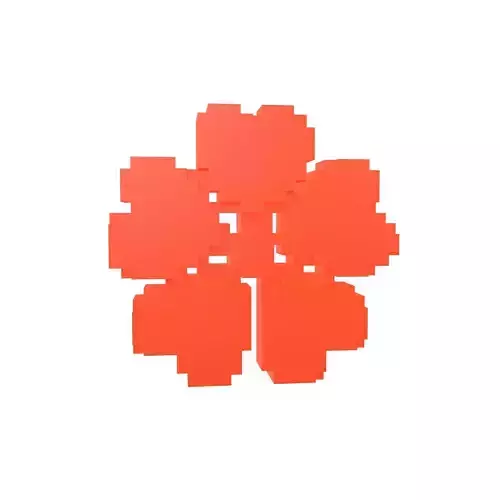 Pixel Flower Symbol v1 004