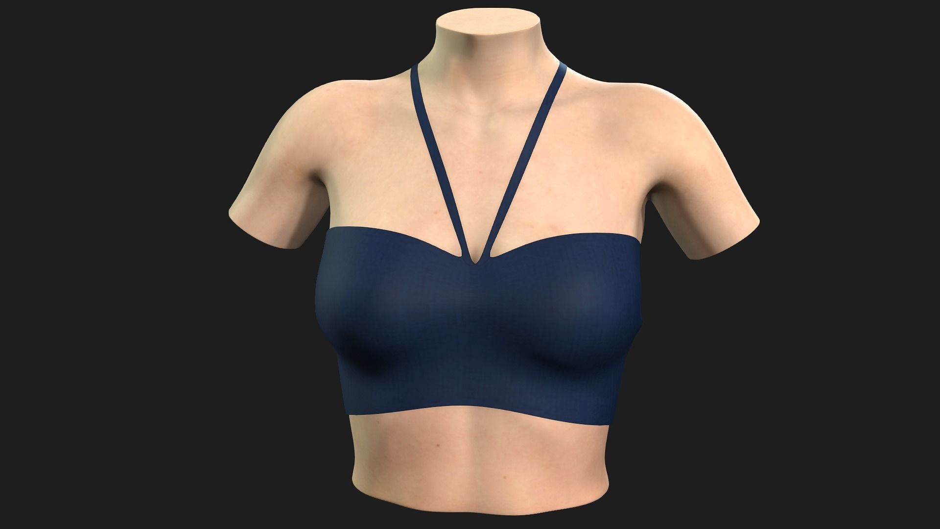 6 in 1 bikini top on mannequin 3D model_2