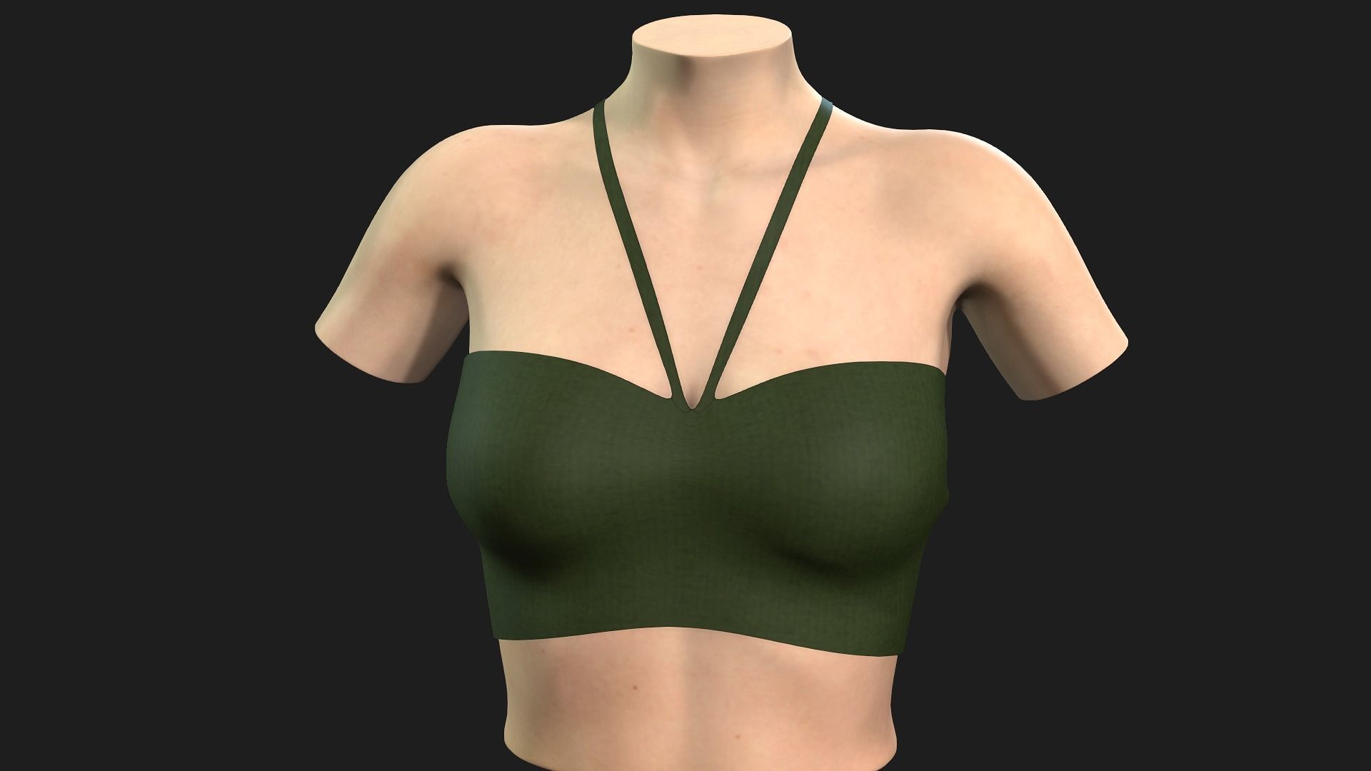 6 in 1 bikini top on mannequin 3D model_4