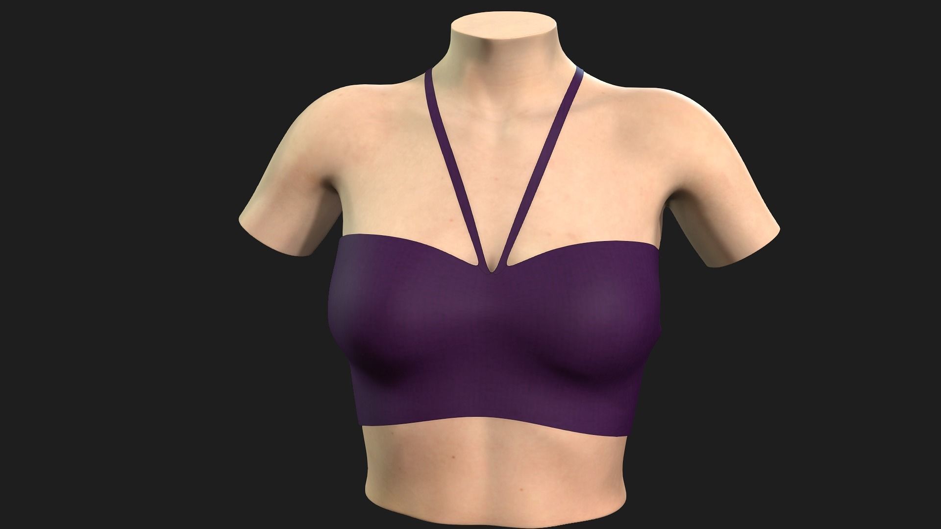 6 in 1 bikini top on mannequin 3D model_8