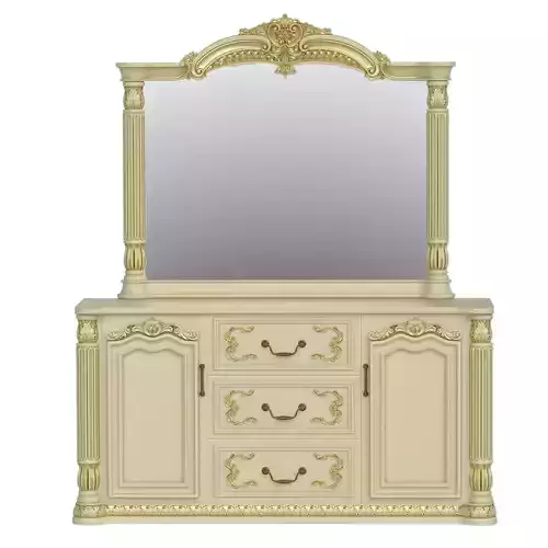 Chest of drawers with mirror