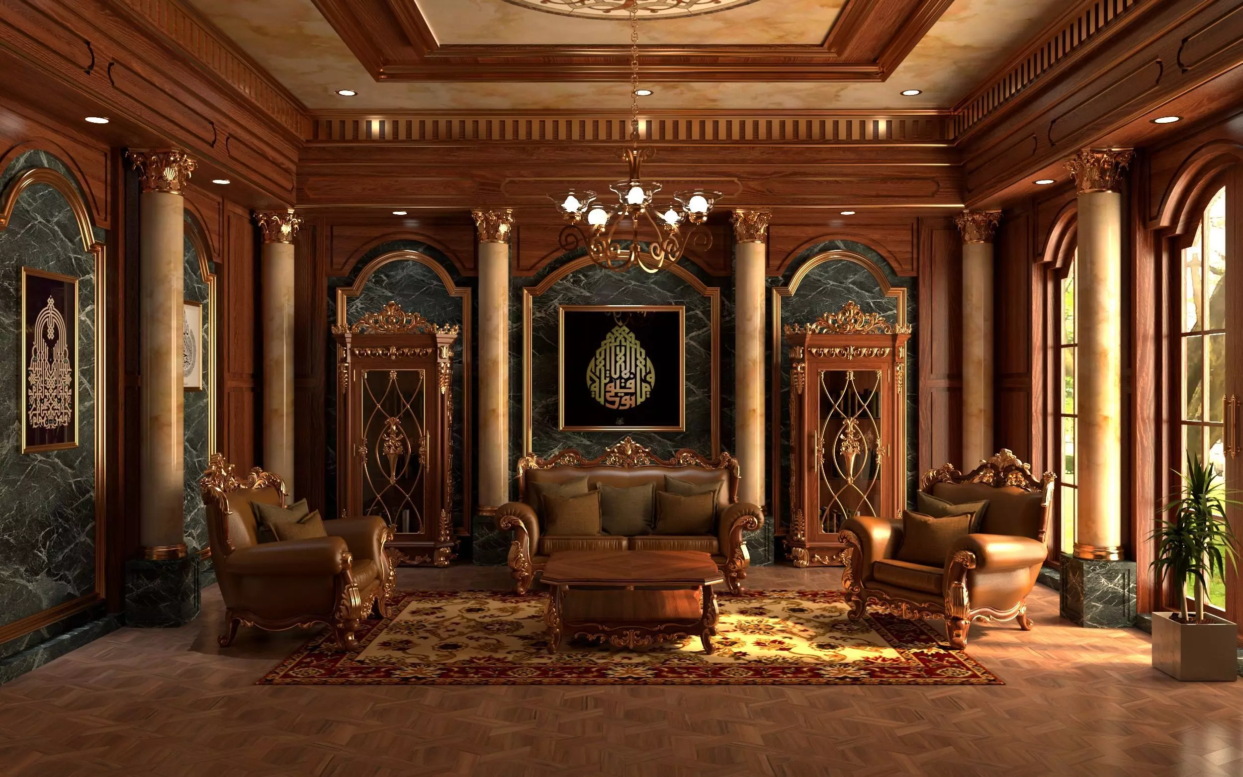 LIVING ROOM RENDER VRAY SKETCHUP 3D model_0