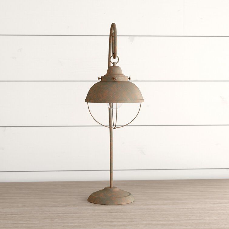 Wellfleet Mediaval Copper Arched Table Lamp Light 3D model_6