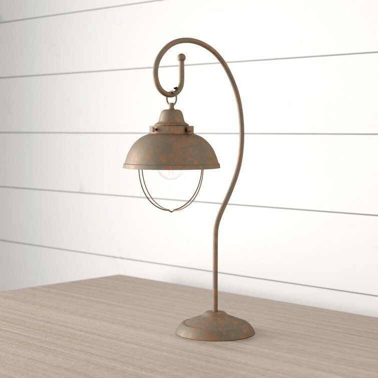 Wellfleet Mediaval Copper Arched Table Lamp Light 3D model_7