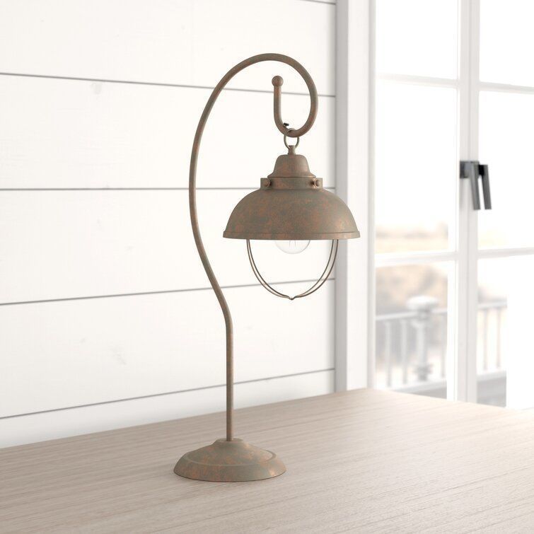 Wellfleet Mediaval Copper Arched Table Lamp Light 3D model_8