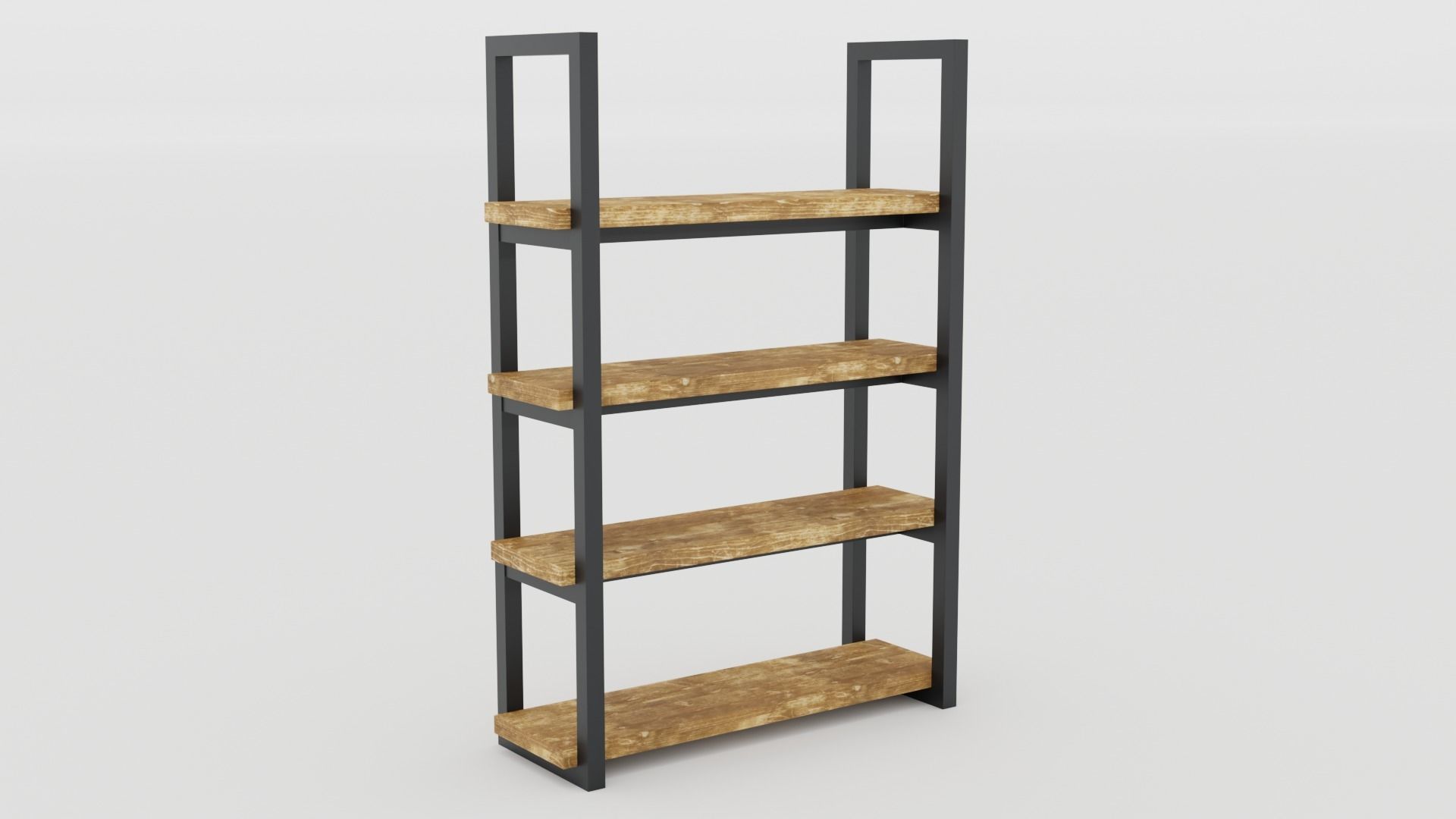 Rustica Series Bookcase Set of 3 pieces 3D model_3