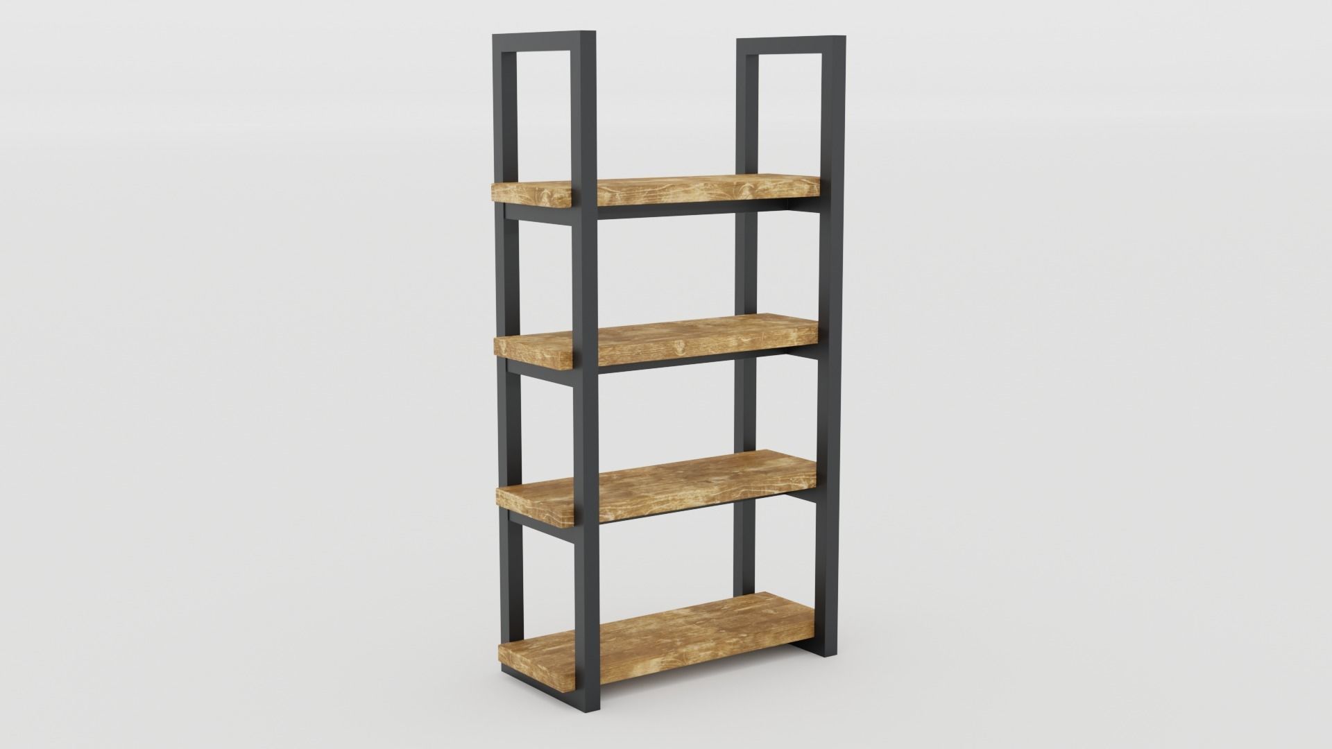Rustica Series Bookcase Set of 3 pieces 3D model_5
