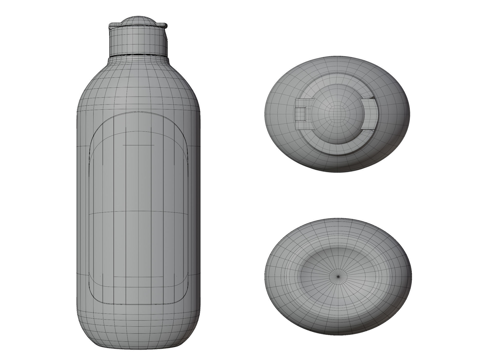 Realistic Cleansing Water Bottle Loreal 400ml 3D model_7