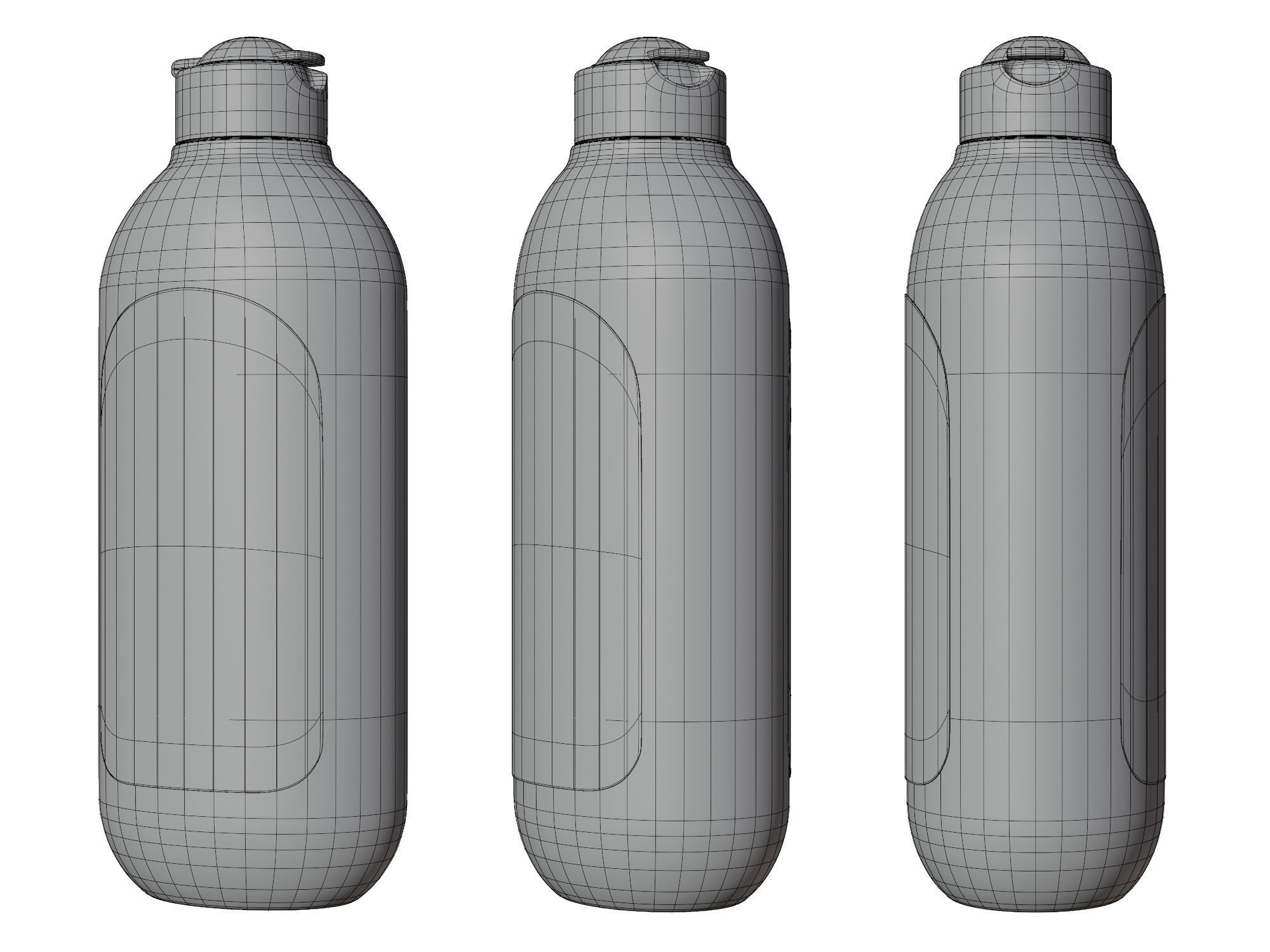 Realistic Cleansing Water Bottle Loreal 400ml 3D model_5