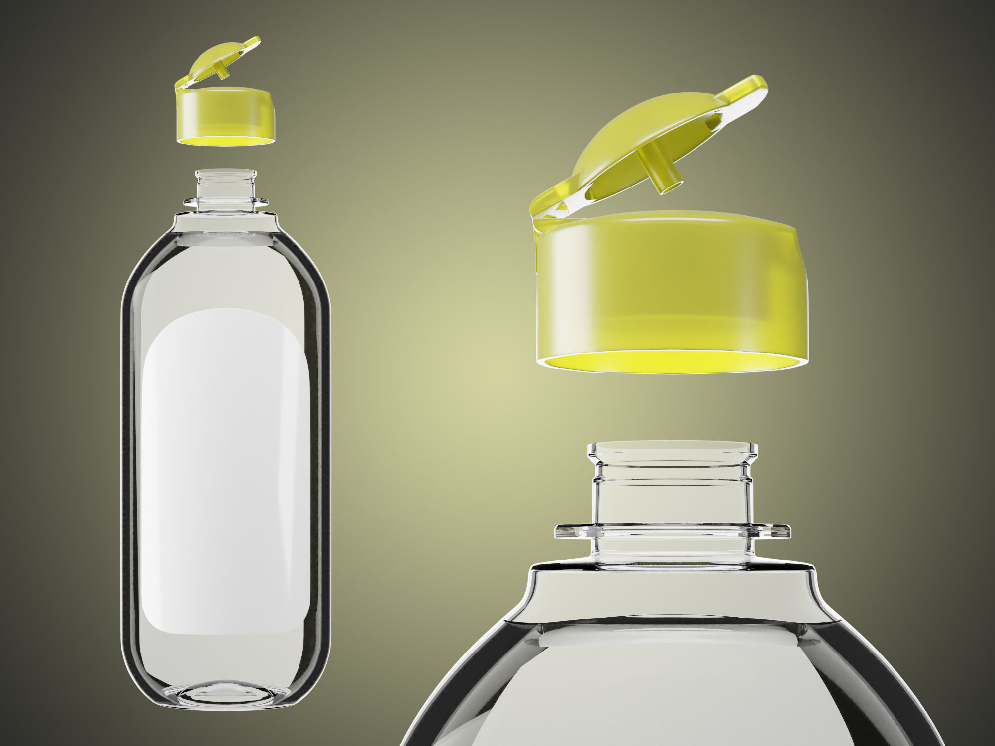 Realistic Cleansing Water Bottle Loreal 400ml 3D model_12