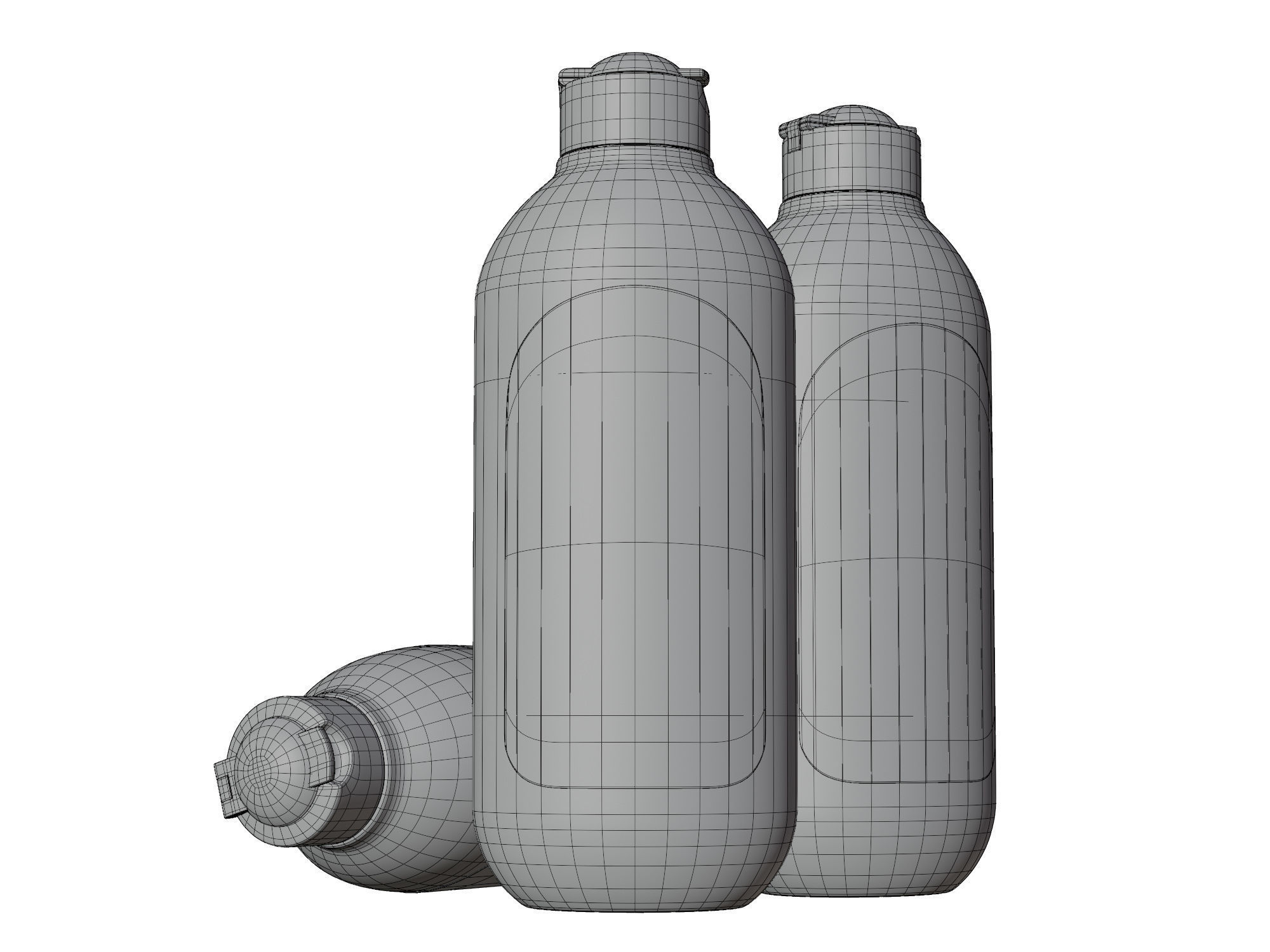 Realistic Cleansing Water Bottle Loreal 400ml 3D model_3