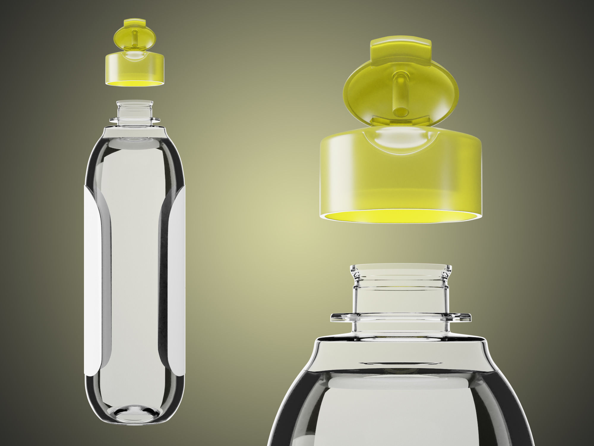 Realistic Cleansing Water Bottle Loreal 400ml 3D model_14