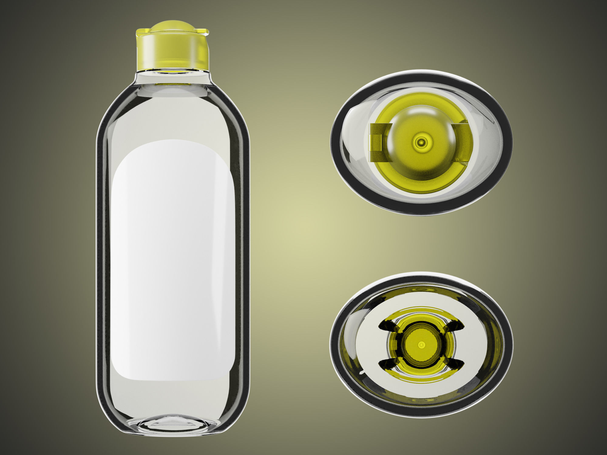 Realistic Cleansing Water Bottle Loreal 400ml 3D model_6