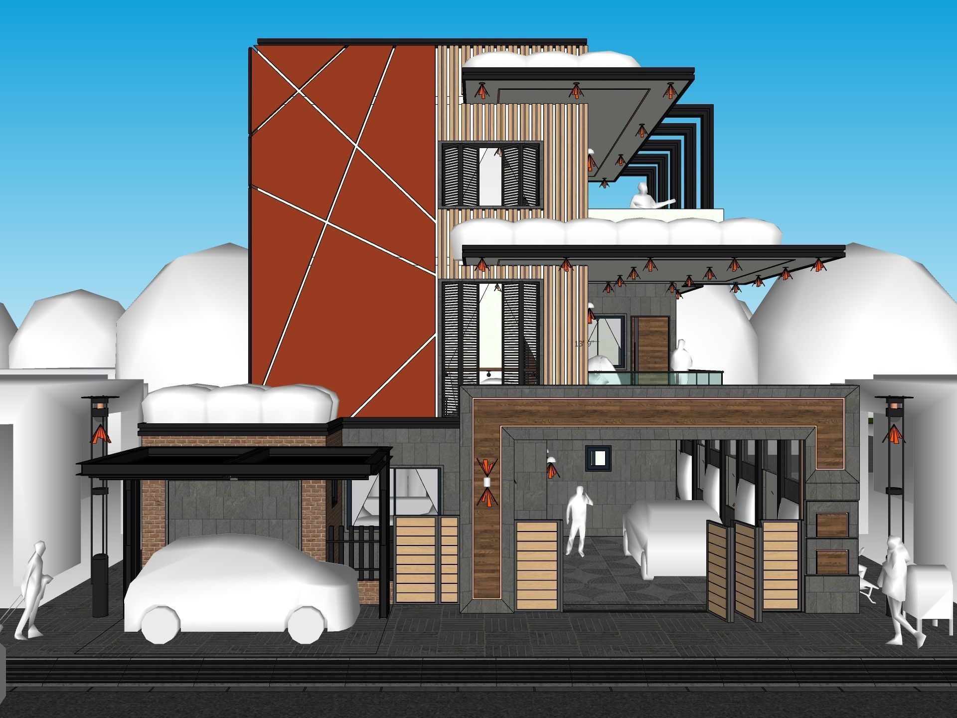 Exterior Render With Settings - Sketchup - Enscape 3D model_7