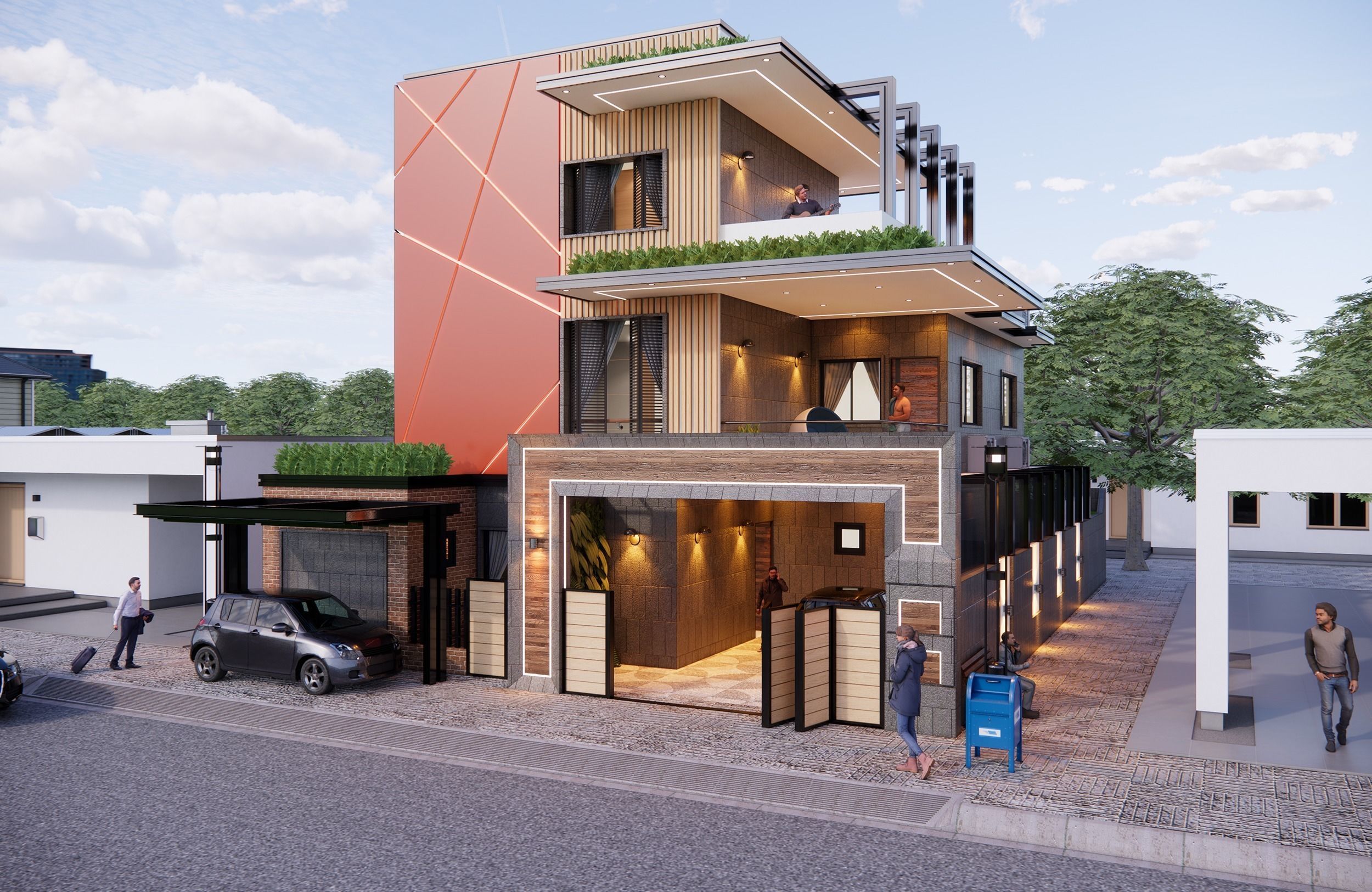 Exterior Render With Settings - Sketchup - Enscape 3D model_2