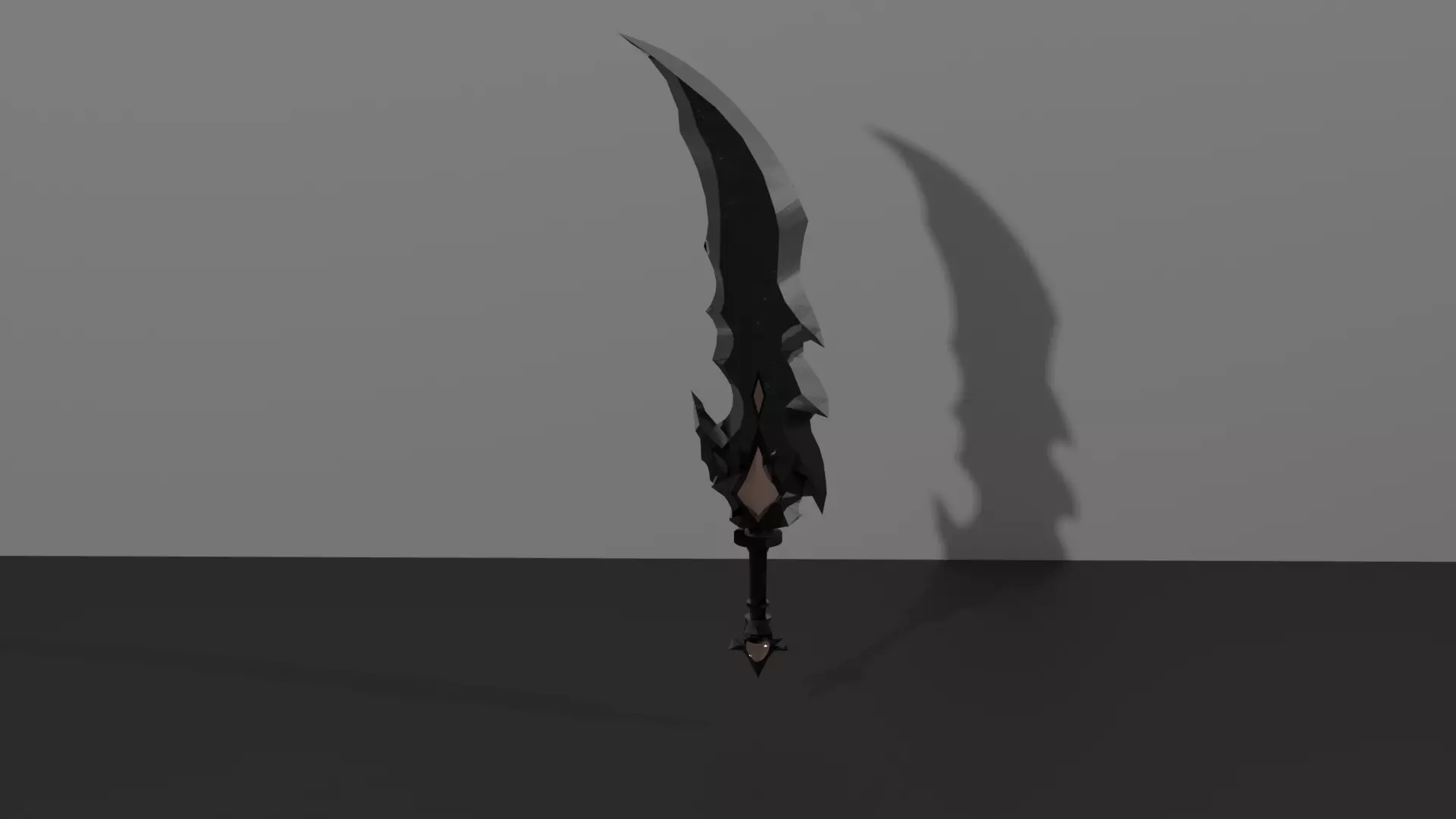 Two-handed sword Low-poly 3D model