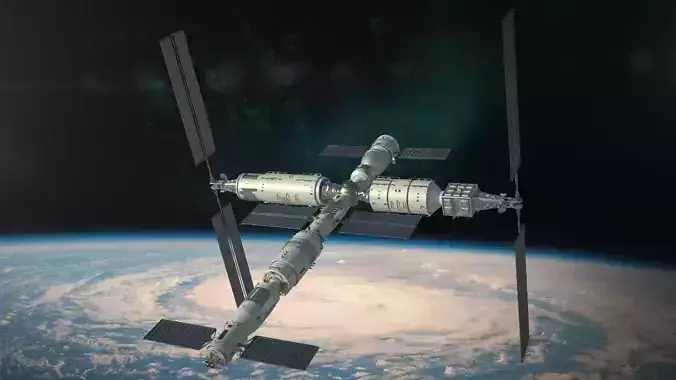 Chinese Space Station Tianhe 3D model