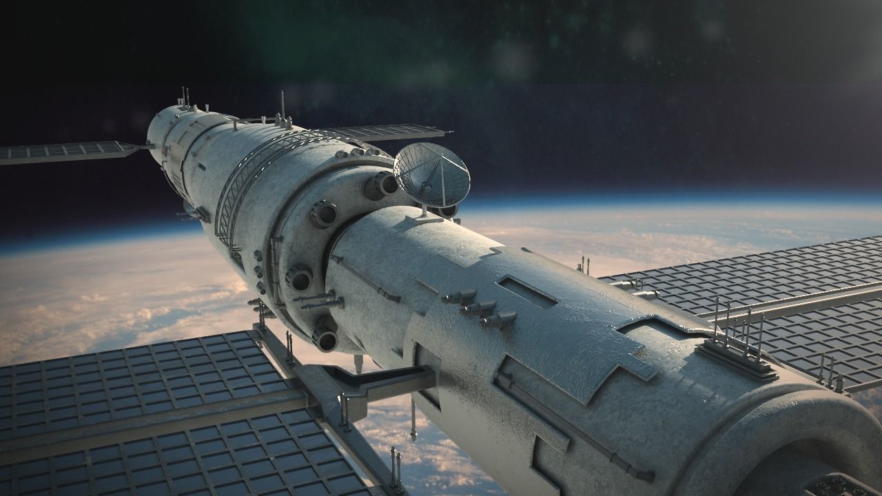 Chinese Space Station Tianhe 3D model_5