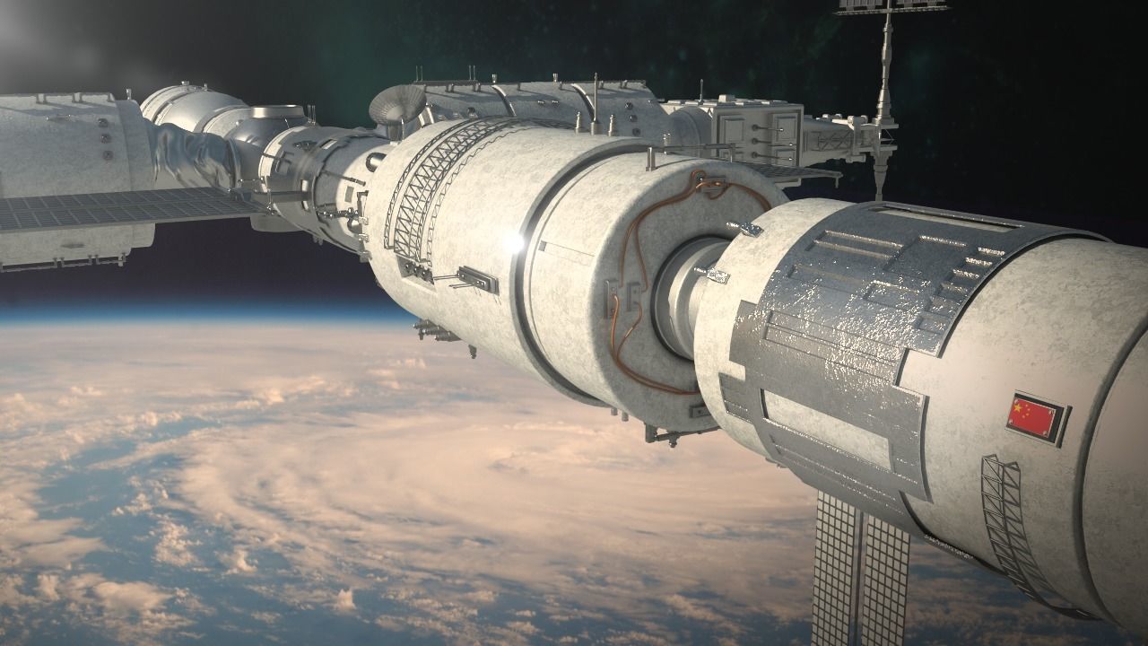 Chinese Space Station Tianhe 3D model_4
