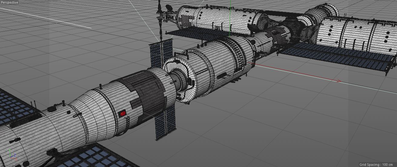 Chinese Space Station Tianhe 3D model_8