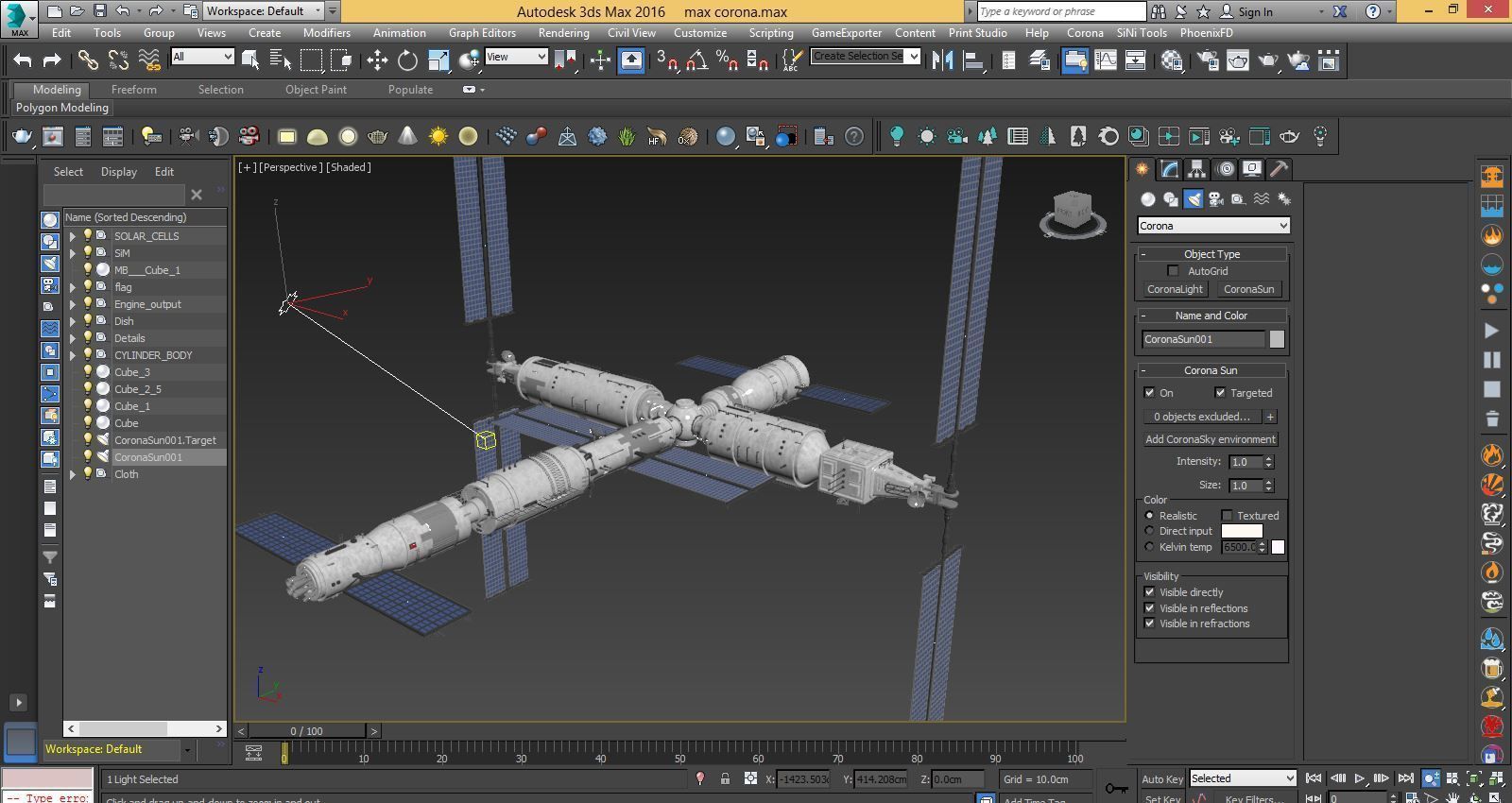 Chinese Space Station Tianhe 3D model_7