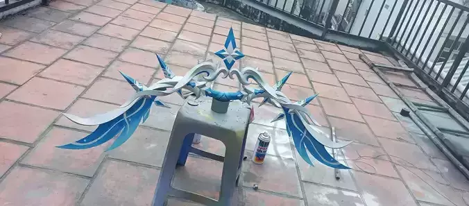 Genshin Impact Cosplay Polar Star print model