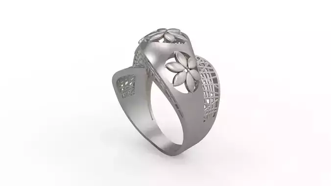 Ultra Vision Flower Leaf Women Ring - Eu 58