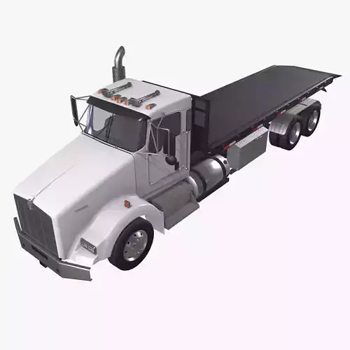 Kenworth T800 Platform Truck Low-poly 3D model