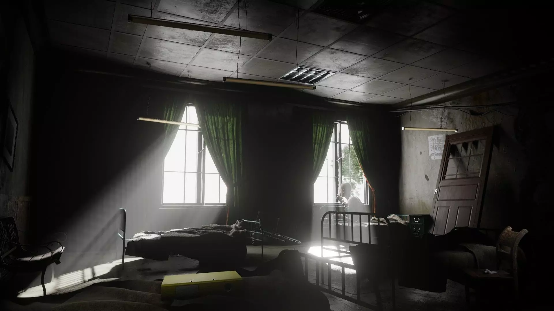 old hospital scene made in blender 3D model_0