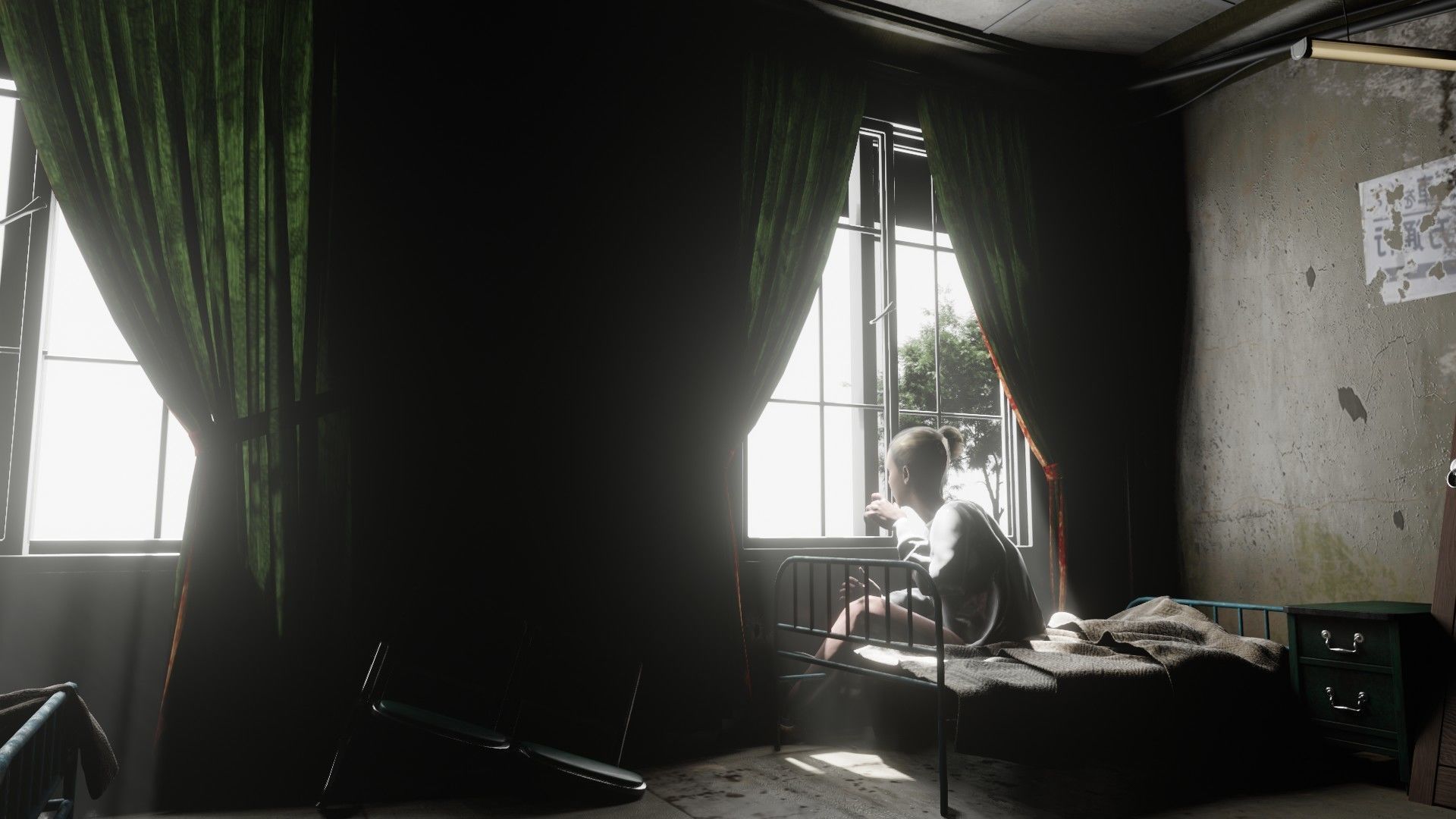 old hospital scene made in blender 3D model_3