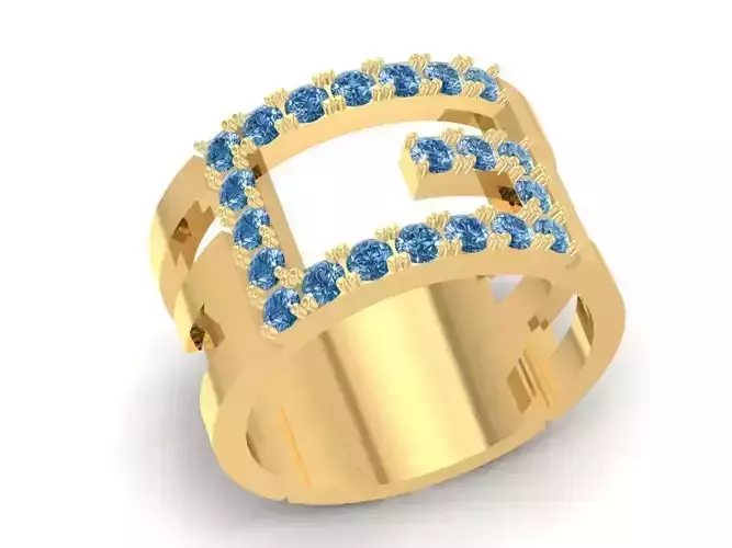 Luxury Initial G Men Ring Jewelry 898