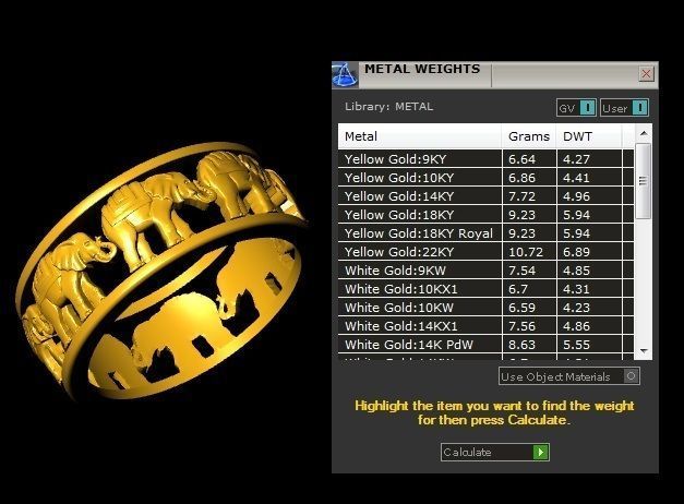 3D Model Lucky Elephant Band Ring 899 3D print model_5