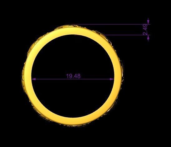 3D Model Lucky Elephant Band Ring 899 3D print model_6