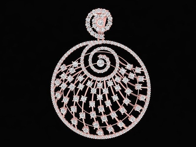diamond pendant for women 900 3D print model