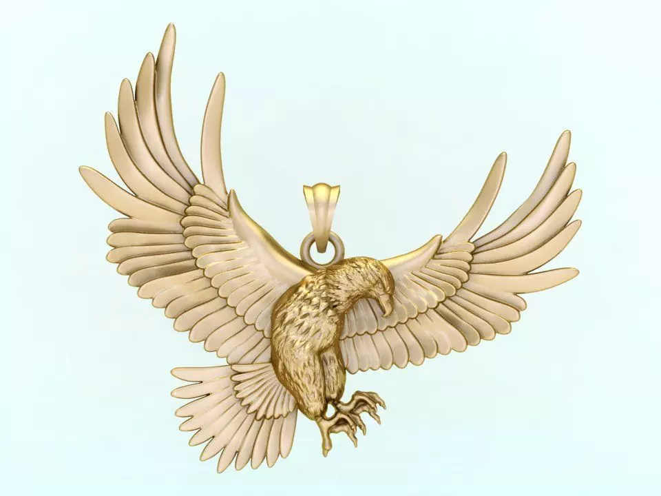 Eagle pendant 3D print model_0