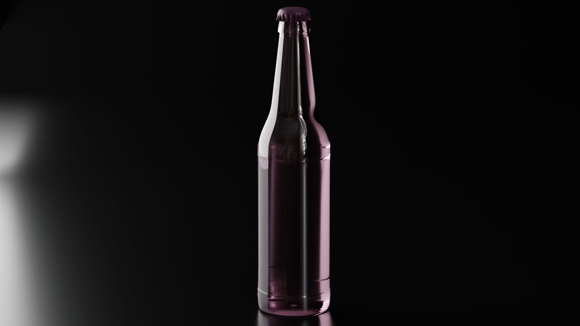 Glass beer bottle 1  3D model_8