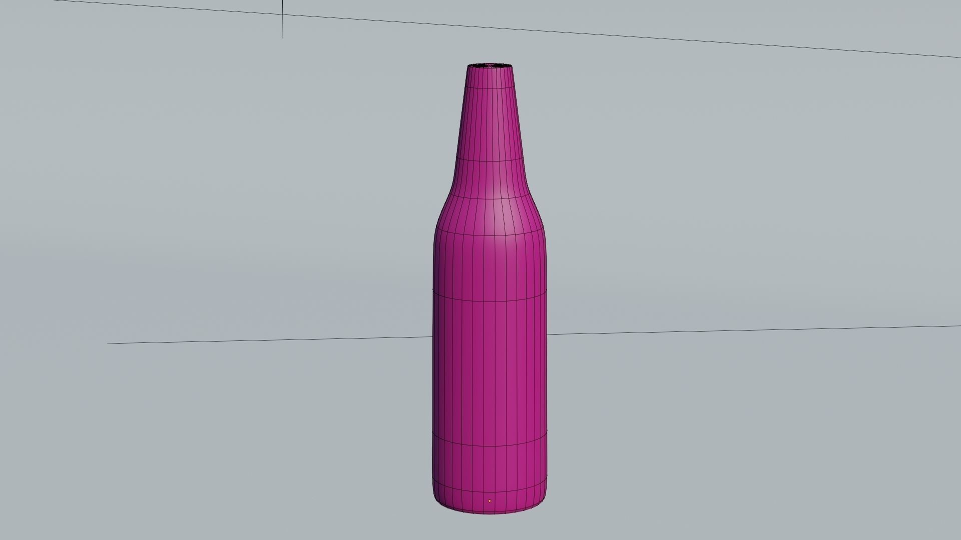 Glass beer bottle 1  3D model_16