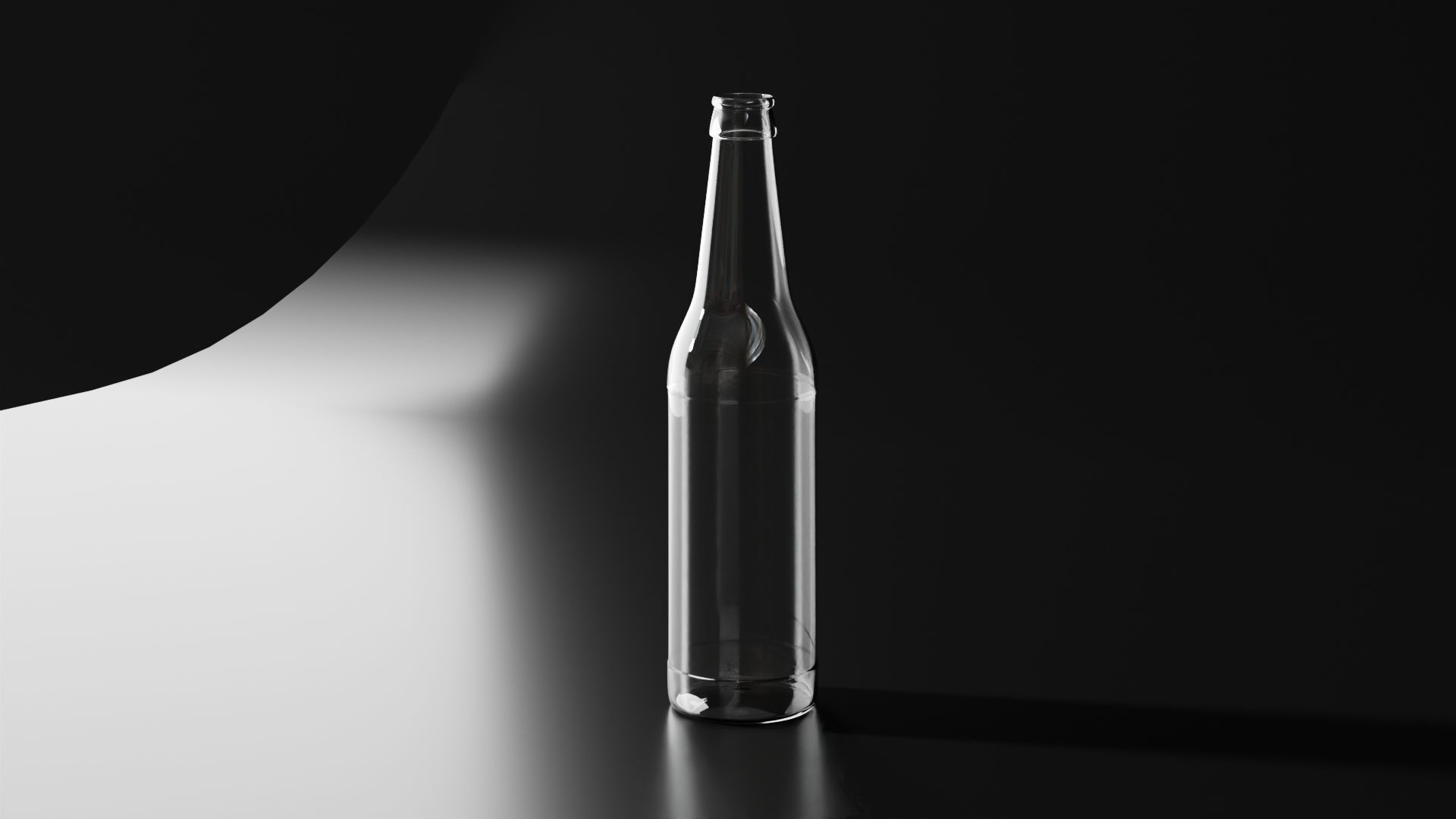 Glass beer bottle 1  3D model_11
