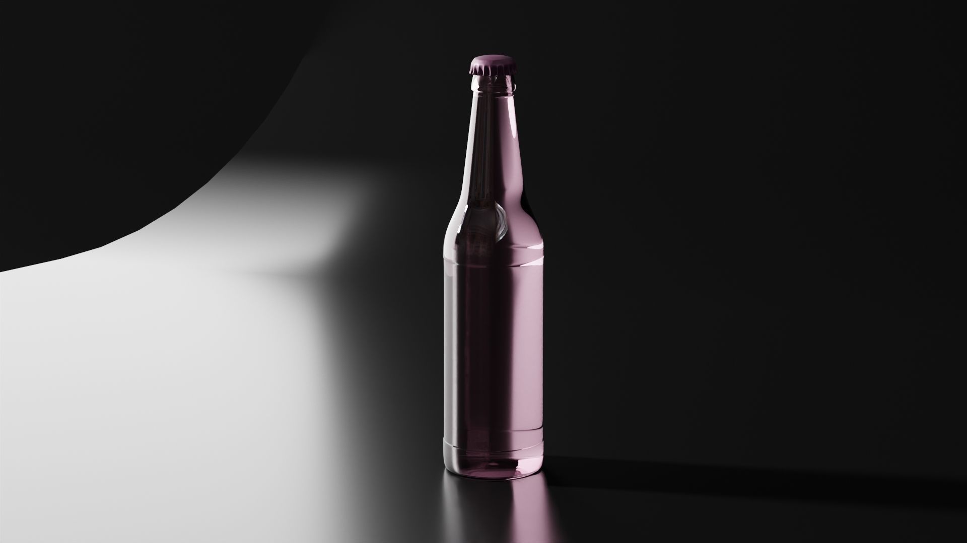 Glass beer bottle 1  3D model_7