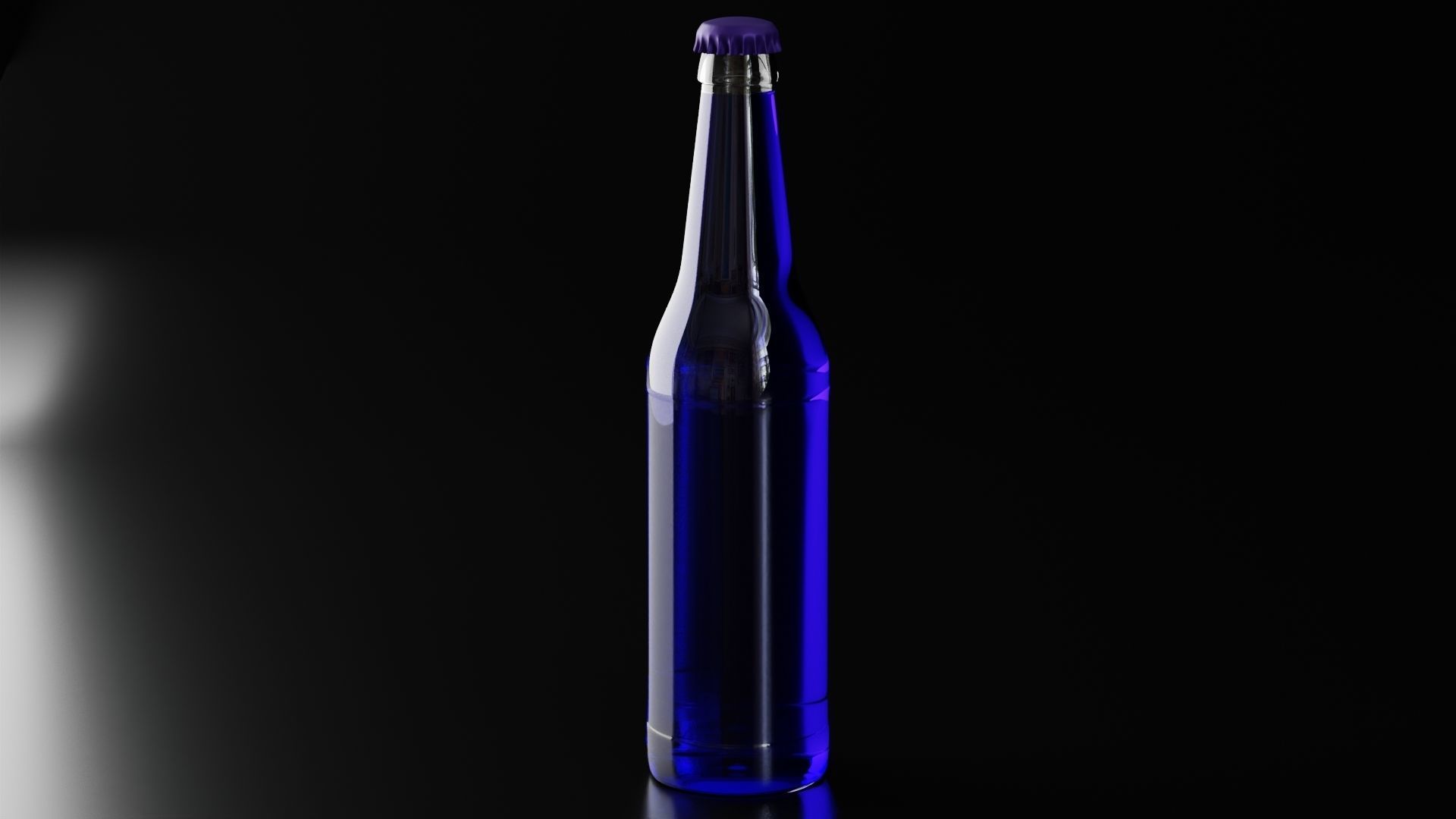 Glass beer bottle 1  3D model_10