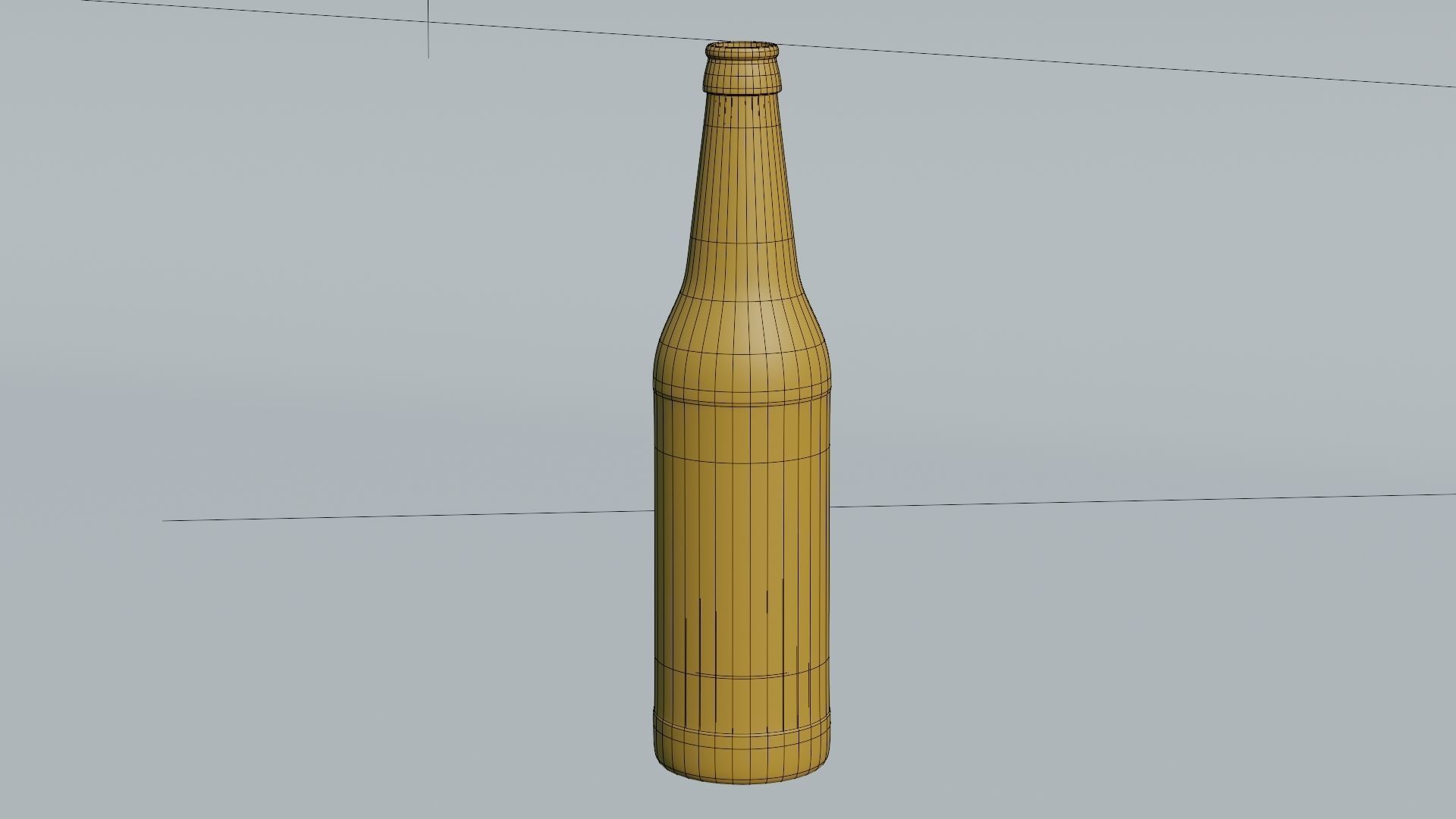 Glass beer bottle 1  3D model_15
