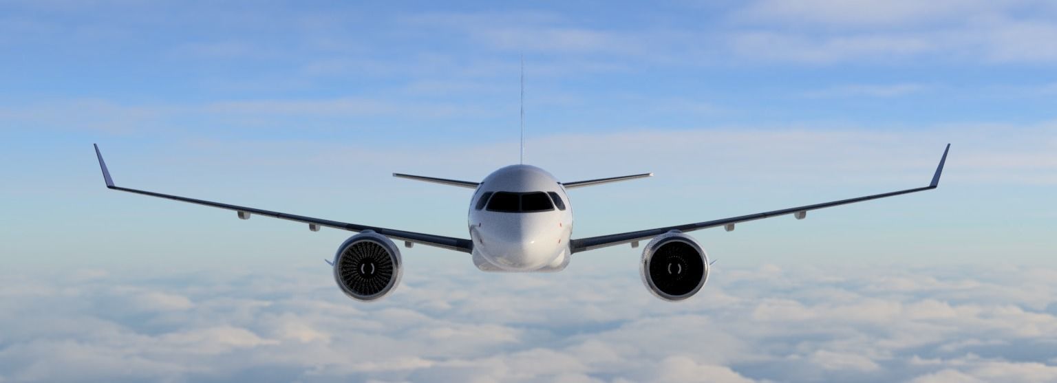 Airbus A220 3D print model_1