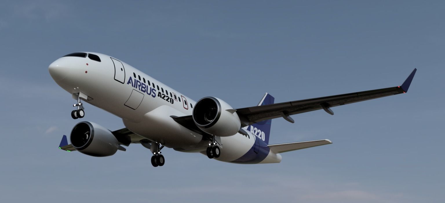 Airbus A220 3D print model_5