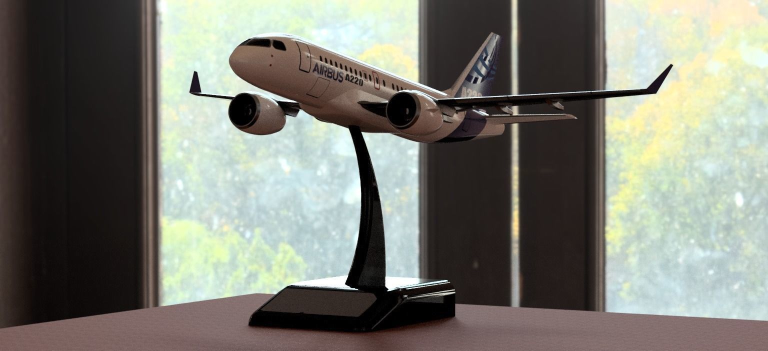 Airbus A220 3D print model_4